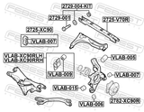 Febest 2725-V70R Rear Transverse Link
