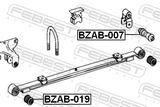 Febest BZAB-019 Rear Leaf Spring Bushing