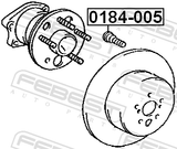 Febest 0184-005 Wheel Stud
