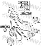 Febest 2190-TTG Belt Tensioner