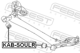 Febest KAB-SOULR Rear Crossmember Bushing