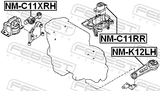 Febest NM-C11XRH Right Engine Mount