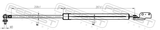 Febest 08117-003RH Tailgate Gas Strut Right