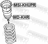 Febest MSI-KHUPR Rear Spring Upper Seat