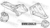 Febest BMM-E60LH Left Engine Mount (Hydro)