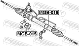 Febest MGB-015 Grommet Steering Rack Housing