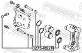 Febest 0275-R52F Front Brake Caliper Repair Kit (Set For Two Sides)