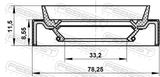 Febest 95JBS-35780912X Drive Shaft Oil Seal 33.2X78.25X8.55X11.5