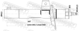 Febest 23110-003F Front Shock Absorber Gas.Twin Tube