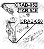 Febest CRAB-050 Bushing, Rear Transverse Arm