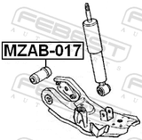 Febest MZAB-017 Front Bushing, Front Control Arm