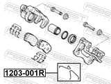 Febest 1203-001R Anti-Rattle Spring, Disc Brake Pads