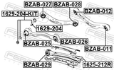 Febest BZAB-028 Rear Rod Bushing