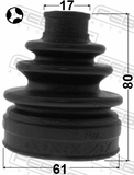 Febest 0215-T31RT Boot Inner CV Joint Kit 61X80X17