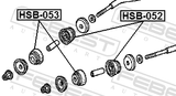 Febest HSB-053 Front Radius Rod Bushing