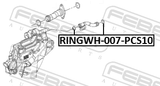 Febest RINGWH-007-PCS10 Cooling System O-Ring PCS 10
