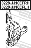 Febest 0228-JJ10EFRH Steering Knuckle Right