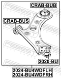 Febest 2024-BU4WDFRH Right Front Arm