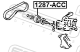 Febest 1287-ACC Tension Pulley