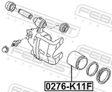 Febest 0276-K11F Front Caliper Piston D48