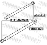 Febest FDCB-TM2 Drive Shaft Bearing