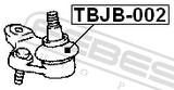Febest TBJB-002 Lower Control Arm Ball Joint Boot 43.5X31X19.5