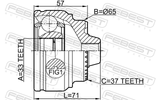 Febest 1910-F25 Outer CV Joint 33X65X37