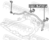 Febest HYSB-TUCF248 Front Stabilizer Bar Bush D24.8