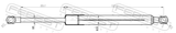 Febest 27117-006 Trunk Gas Strut (With End Damping) L299/370N
