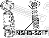 Febest NSHB-S51F Boot With Jounce Bumper Front Shock Absorber