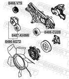 Febest 0490-6G72 Belt Tensioner