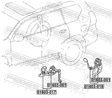 Febest 01603-018 Level Sensor, Rear Left (With Bracket, With Link, With Wiring)