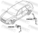 Febest 17603-021 Rear Level Sensor (With Bracket, With Link)