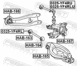 Febest HAB-166 Rear Arm Bushing