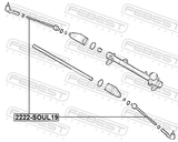 Febest 2222-SOUL19 Steering Tie Rod