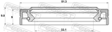 Febest 95IEY-35510910X Differential-Pinion Seal 33.1X51.3X9X9.8