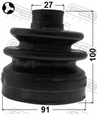 Febest 1215-SANFERHT Boot Inner CV Joint Kit 91X100X27