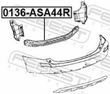 Febest 0136-ASA44R Retainer Rear Bumper
