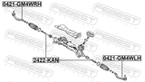 Febest 0421-GM4WLH Steering Tie Rod End Left