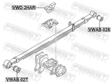 Febest VWAB-026 Leaf Spring Bushing