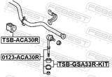 Febest 0123-ACA30R Rear Stabilizer Link / Sway Bar Link