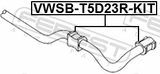Febest VWSB-T5D23R-KIT Rear Stabilizer Bar Bush Kit D23