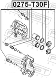 Febest 0275-T30F Front Brake Caliper Repair Kit (Set For Two Sides)