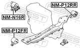 Febest NM-P12RR Rear Engine Mount