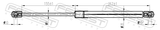 Febest 23117-004 Hood Gas Strut (With End Damping) L390/360N
