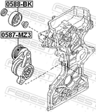 Febest 0587-MZ3 Tension Pulley