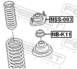 Febest NSS-003 Front Shock Absorber Mounting