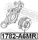 Febest 1782-A6MR Rear Wheel Hub