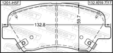 Febest 1201-H5F Pad Kit, Disc Brake, Front - Kit