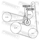 Febest 0290-L33 Belt Tensioner